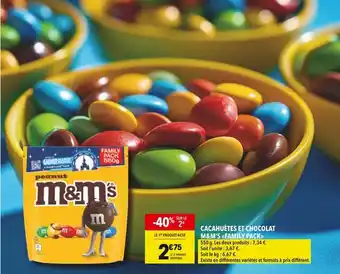 Supeco M&M'S Cacahuètes et chocola amily pack offre