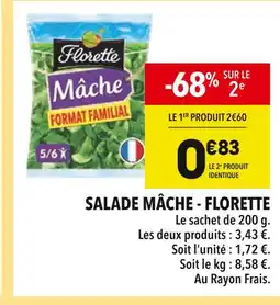 Supeco FLORETTE Salade mâche offre