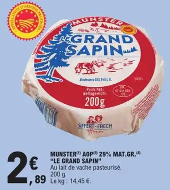 E.Leclerc Express "LE GRAND SAPIN" Munster aop 29% mat.gr. offre