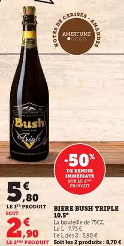 Hyper U Biere bush triple 10.5° offre