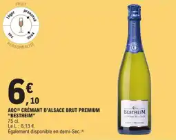 E.Leclerc Express "BESTHEIM" Aoc crémant d'alsace brut premium offre