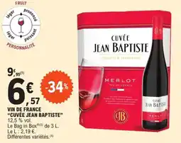 E.Leclerc Express "CUVÉE JEAN BAPTISTE" Vin de france offre