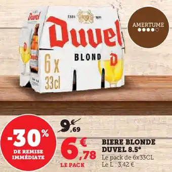 Hyper U Biere blonde duvel 8.5° offre