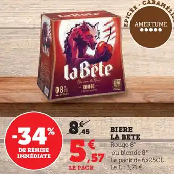 Hyper U Biere la bete offre