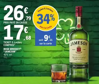 E.Leclerc Express "JAMESON" Irish whiskey offre