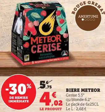 Hyper U Biere meteor offre