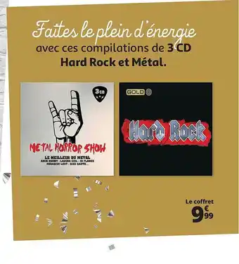 Auchan 3 Cd Hard Rock Et Métal offre