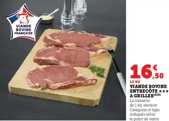 Hyper U Viande bovine entrecôte a griller offre