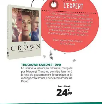 Auchan The Crown Saison 4 - Dvd offre