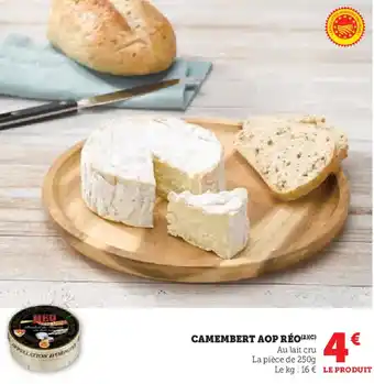 Hyper U Camembert aop réo offre