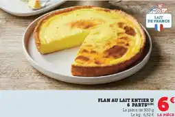 Hyper U Flan au lait entier u 6 parts offre