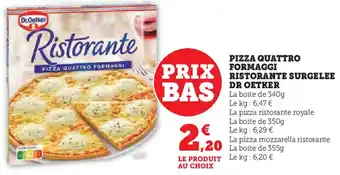 Hyper U Pizza quattro formaggi ristorante surgelee dr oetker offre