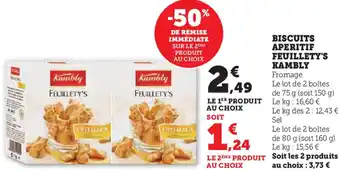 Hyper U Biscuits aperitif feuillety's kambly offre