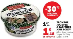 Hyper U Fromage fouette a taritner mme loik offre