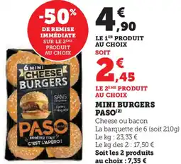 Hyper U Mini burgers paso offre