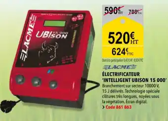 RAGT Jardin & Maison Électrificateur 'intelligent ubison 15 000 offre