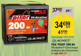 RAGT Jardin & Maison Pile pilor 200 Ah offre