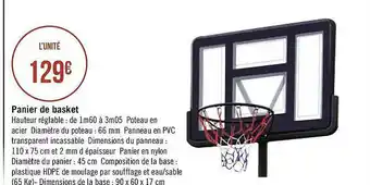 Géant Casino Panier De Basket offre
