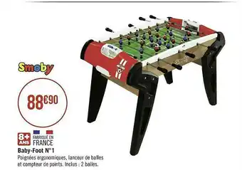 Géant Casino Baby-foot N°1 Smoby offre