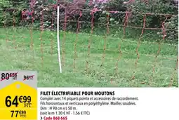 RAGT Jardin & Maison Filet électrifiable pour moutons offre