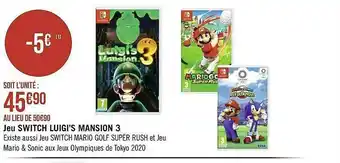 Géant Casino Jeu Switch Luigi's Mansion 3 offre
