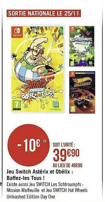 Géant Casino Jeu Switch Astérix Et Obélix : Baffez-les Tous ! offre
