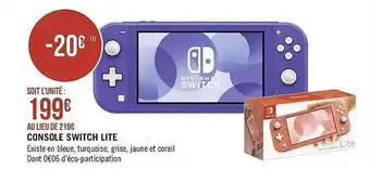 Géant Casino Console Switch Lite offre