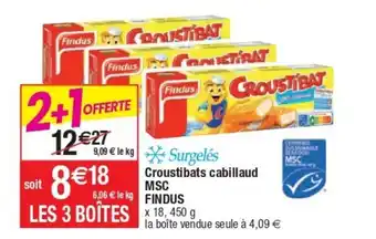Cora x Carrefour Croustibats Cabillaud MSC Findus offre