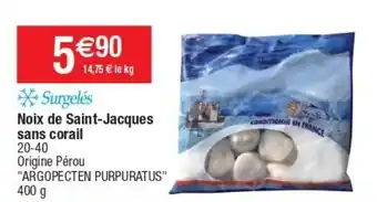 Cora x Carrefour Noix De Saint-Jacques Sans Corail offre