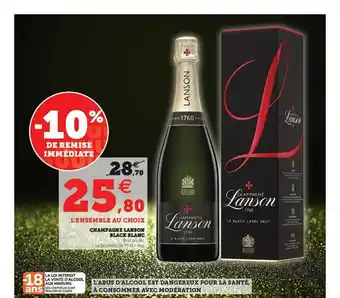 U Express Champagne Lanson Black Blanc offre