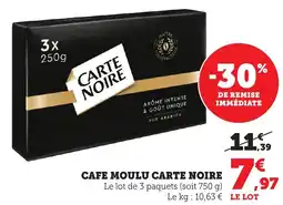 Maximarché Cafe moulu carte noire offre