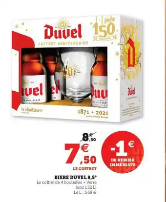 U Express Bière Duvel 8,5° offre