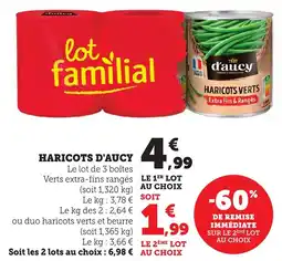 Maximarché Haricots d'aucy offre