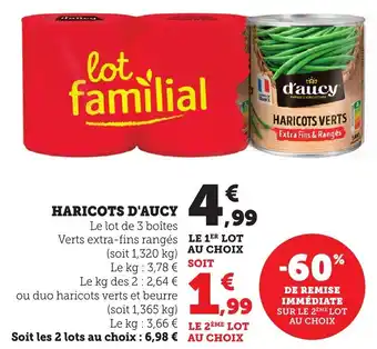 Maximarché Haricots d'aucy offre