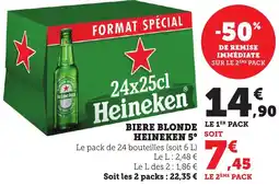 Maximarché Biere blonde heineken 5° offre