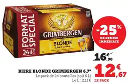 Maximarché Biere blonde grimbergen 6,7° offre