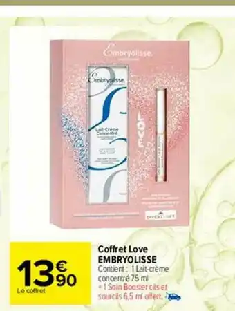 Carrefour maPara parapharmacie Coffret Love Embryolisse offre