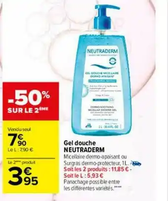 Carrefour maPara parapharmacie Gel Douche Neutraderm offre