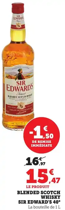 Maximarché Blended scotch whisky sir edward's 40° offre