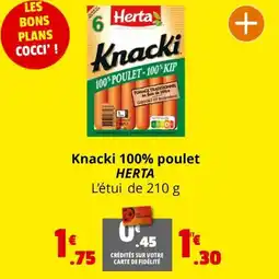 Coccinelle Express Knacki 100% poulet HERTA offre