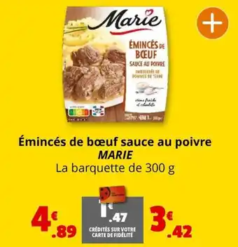 Coccinelle Express Émincés de bœuf sauce au poivre MARIE offre