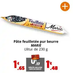 Coccinelle Express Pâte feuilletée pur beurre Marie offre