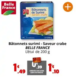 Coccinelle Express Bâtonnets surimi - Saveur crabe BELLE FRANCE offre