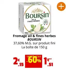 Coccinelle Express Fromage ail & fines herbes BOURSIN offre