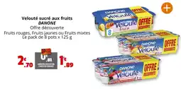 Coccinelle Express Velouté sucré aux fruits DANONE offre