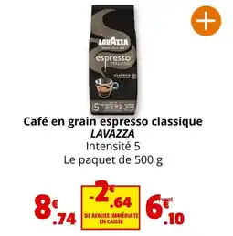 Coccinelle Express Café en grain espresso classique LAVAZZA offre