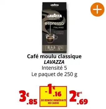 Coccinelle Express Café moulu classique LAVAZZA offre