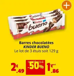 Coccinelle Express Barres chocolatées KINDER BUENO offre