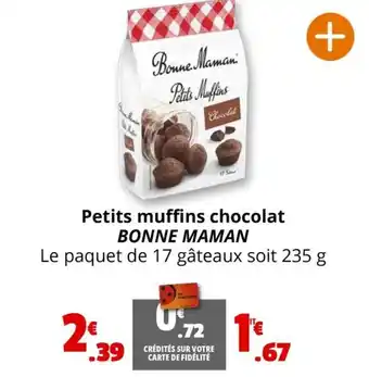 Coccinelle Express Petits muffins chocolat Bonne Maman offre