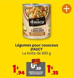 Coccinelle Express Légumes pour couscous D'AUCY offre